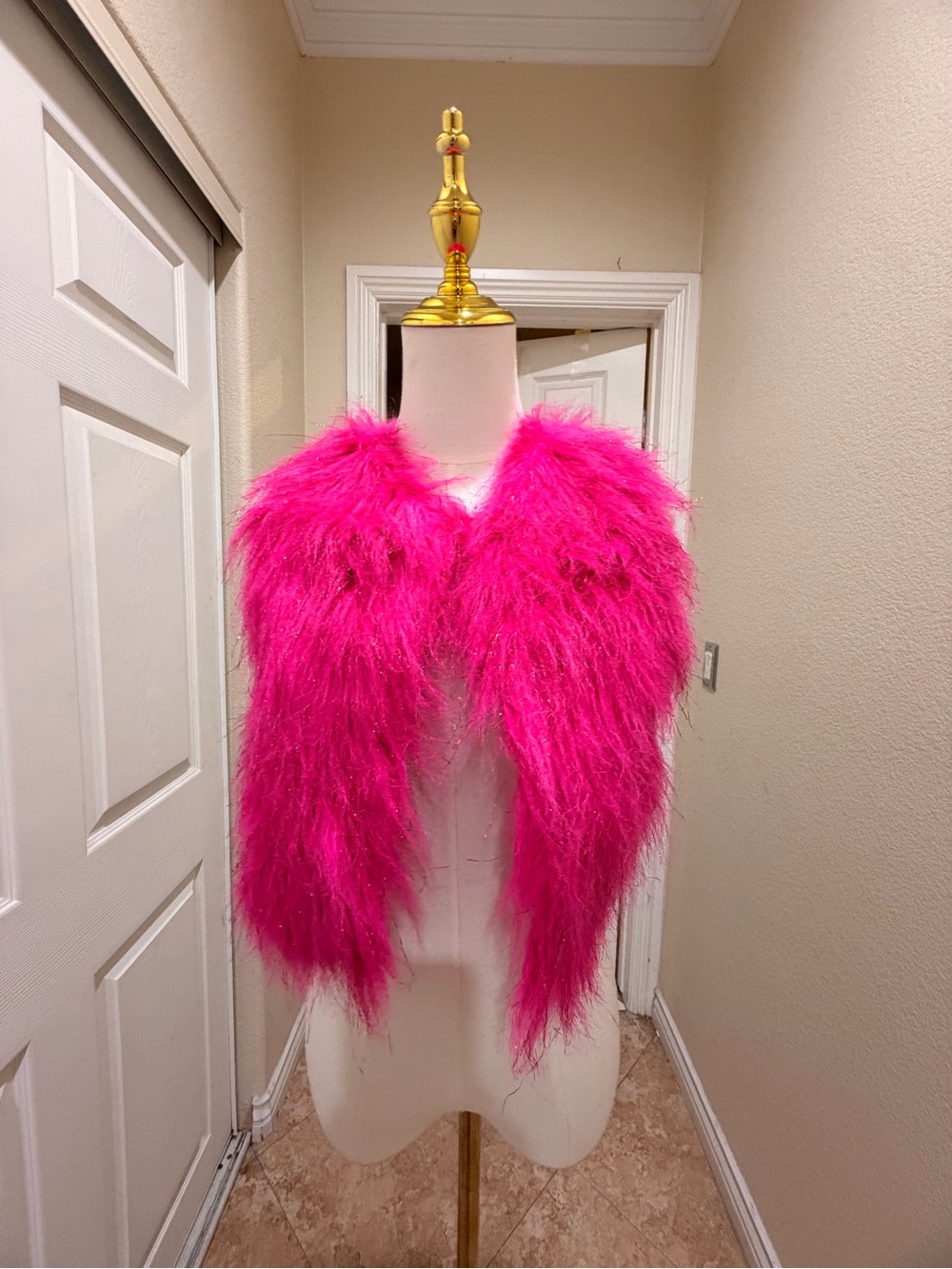 Dreamworks Hot Pink Faux Fur Capelet for Kids